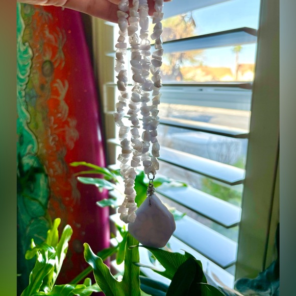 Blue Lace Agate Necklace - Picture 4 of 4